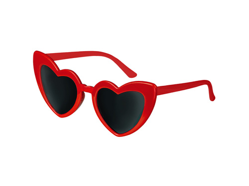 Okulary Serca - czerwone - 1 szt.