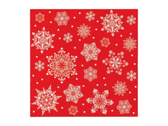 Serwetki bożonarodzeniowe Śnieżynki - 40 cm - 12 szt.
