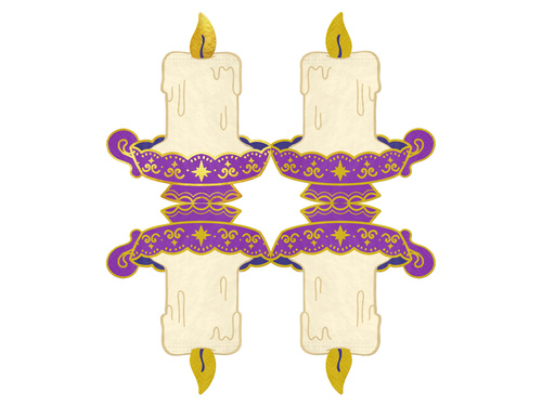 Serwetki halloweenowe Świeczka - 14,2 x 16,5 cm - 10 szt.