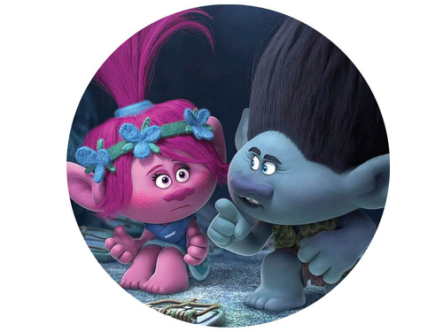 Dekoracyjny opłatek tortowy Trolle - 20 cm