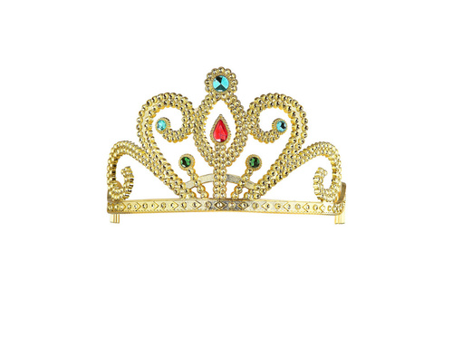 Złota tiara z klejnotami