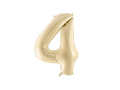 Balon foliowy cyfra 4 beżowa - 72 cm - 1 szt.