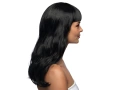 Peruka czarna z grzywką - 1 szt.