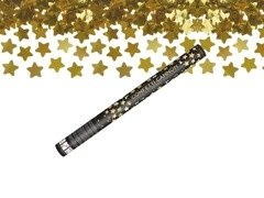 Tuba strzelająca - złote gwiazdki metaliczne - 60 cm - 1 szt.