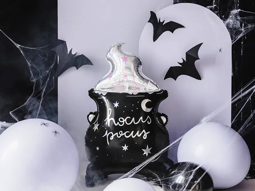 Balon foliowy Kociołek Hocus Pocus na Halloween - 80 cm - 1 szt.