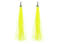 Kolczyki klipsy Frędzle żółte neonowe - 1 para.