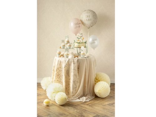 Obrus foliowy w kwiaty - 180x120 cm - 1 szt.