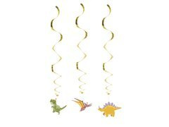 Dekoracja wisząca świderki Dino Party - 3 szt.