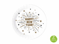 Talerzyki papierowe na Sylwestra Nowy Rok Happy New Year - 23 cm - 8 szt.