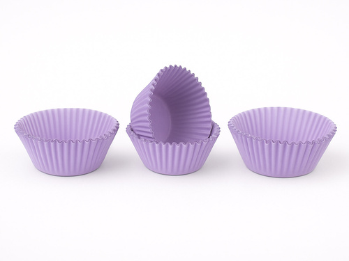 Papilotki do babeczek fioletowe - 50 szt.