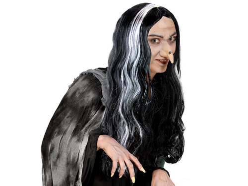 Peruka z czarnymi Mortisia - 1 szt.