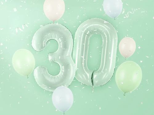 Balon foliowy zielony cyfra 3 - 72 cm - 1 szt.