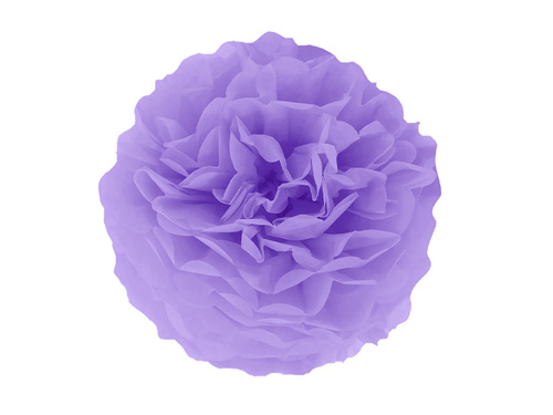 Dekoracja wisząca pompon kwiat - fioletowy - 35 cm - 1 szt.