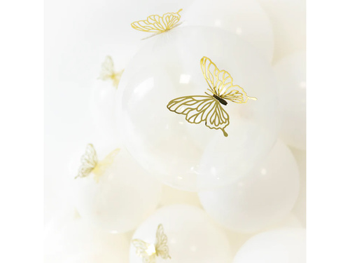 Naklejki motylki ażurowe złote - 12 szt.