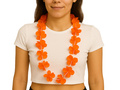 Naszyjnik hawajski pomarańczowy - 100 cm - 1 szt.