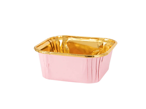 Foremki na mini placuszki różowo-złote - 10 szt.