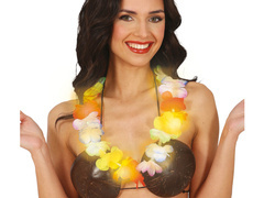 Świecący naszyjnik girlanda hawajska wielokolorowa - 1 szt.