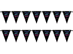 Baner wiszący flagi Happy New Year - 5 m