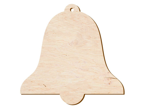 Zawieszka drewniana Dzwonek - 10 cm - 1 szt.