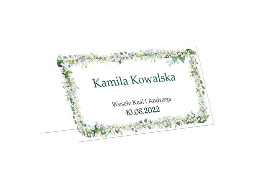 Winietki personalizowane składane z listkami - 15 szt.