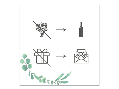 Zaproszenie personalizowane na ślub z kopertą - 6 szt.