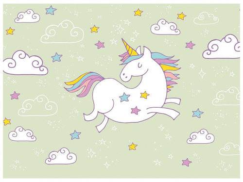 Dekoracyjny opłatek tortowy Jednorożec - A4