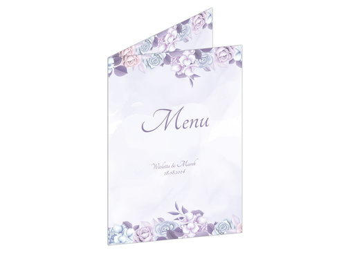 Weselne menu lawendowe - 4 szt.