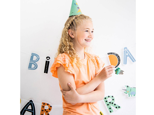 Czapeczki urodzinowe Dinozaury - 6 szt.