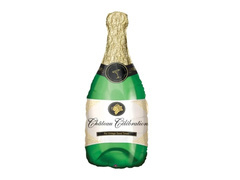 Balon foliowy butla szampana - 21 x 51 cm - 1 szt.