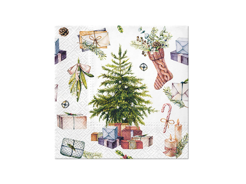 Serwetki bożonarodzeniowe Domowe święta - 33 cm - 20 szt.