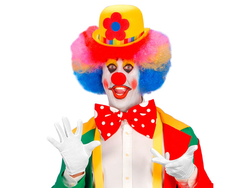 Rękawiczki karnawałowe białe krótkie - XL