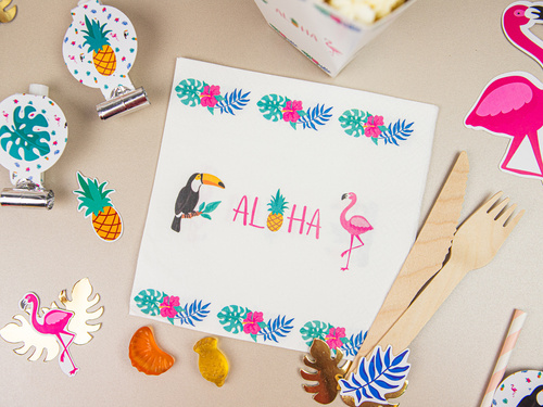 Serwetki urodzinowe Aloha - 33 cm - 20 szt.