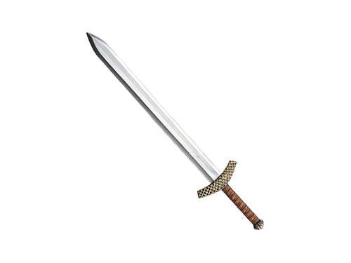 Metaliczny plastikowy miecz krzyżowca - 86 cm