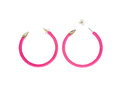 Kolczyki różowe neonowe