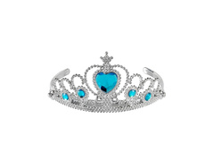 Srebrna tiara z turkusowymi klejnotami