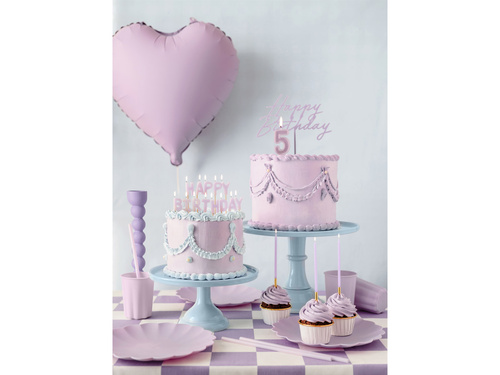 Balon foliowy Serce fioletowe - 45 cm - 1 szt.