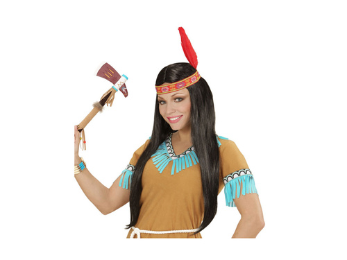 Peruka Indianina z opaską i piórem