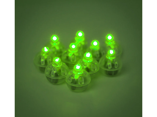 Diody LED do balonów zielone - 10 szt.