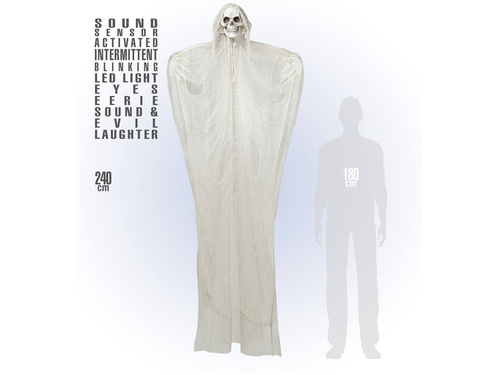 Dekoracja wisząca Ponury Żniwiarz - biały - 240 cm - 1 szt.