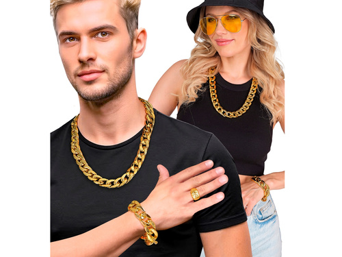 Złota bransoleta - łańcuch - 1 szt.