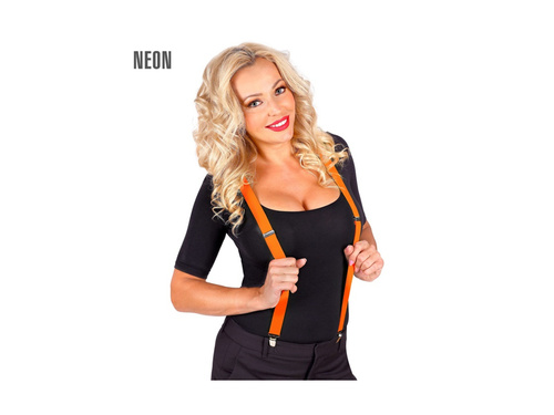 Neonowe pomarańczowe szelki disco