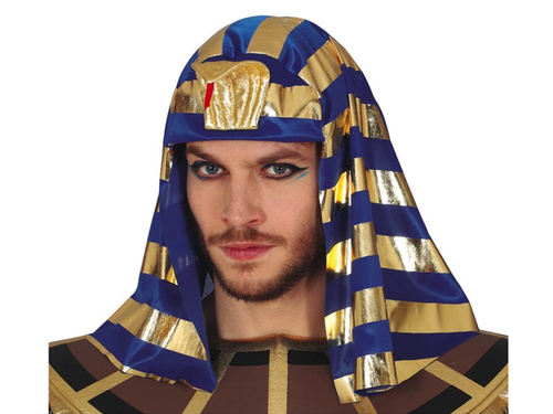 Nakrycie głowy Faraona złoto-niebieskie - 1 szt.