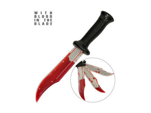 Zakrwawiony plastikowy nóż - 34 cm