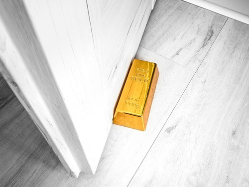 Stoper do drzwi Sztabka złota