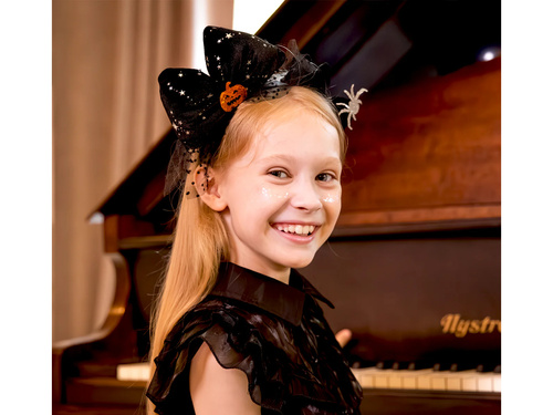 Opaska z kokardkami i tiulem na Halloween - 1 szt.