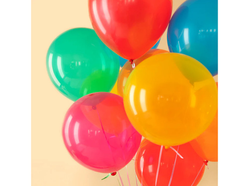 Balony krystaliczne - średnie - pomarańczowy - 10 szt.