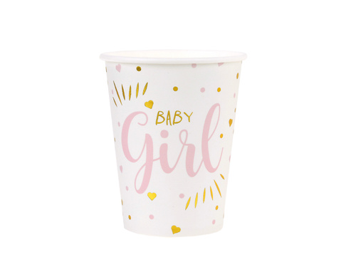 Kubeczki papierowe Baby Girl - 270 ml - 10 szt.