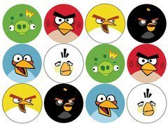 Opłatki na muffiny babeczki Angry Birds