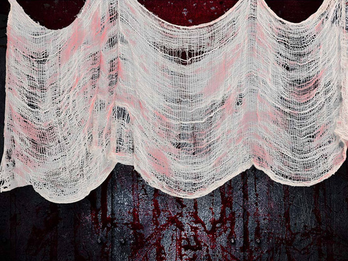 Zakrwawiona siatka na Halloween - 76 x 228 cm - 1 szt.