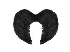 Skrzydła anioła czarne - 45 x 35 cm - 1 szt.
